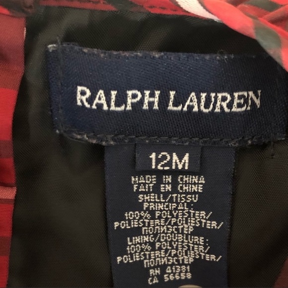 *RELISTED* Ralph Lauren Red & Black Plaid Dress & Bloomers Girl’s Size 12 Months - Picture 8 of 9